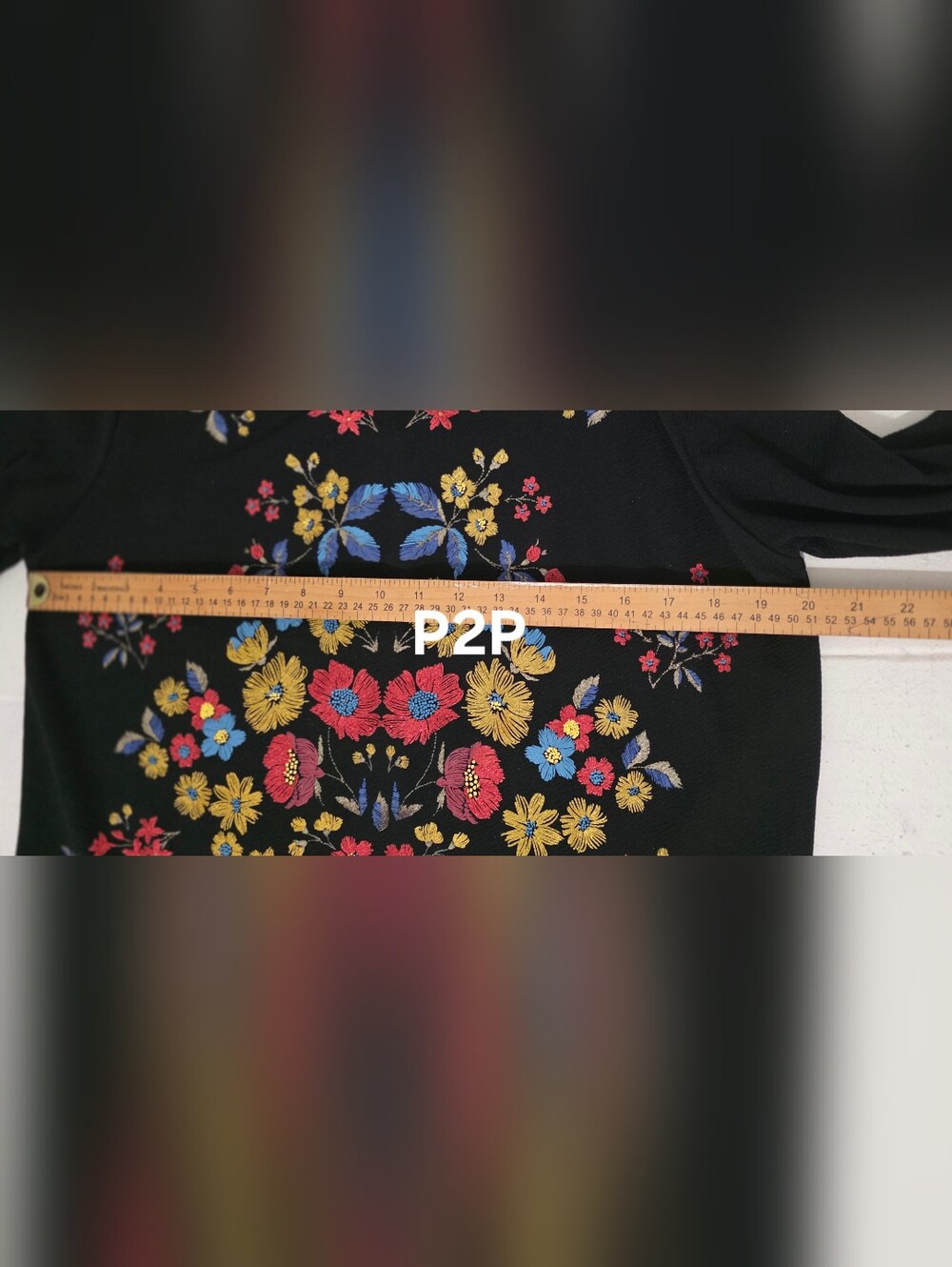 Zara Black Long-Sleeve Mini Dress with Multicolor Floral Embroidery Size L NWT - Picture 13 of 14